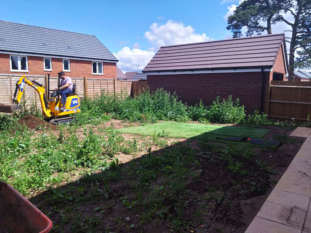 Before the grass was installed