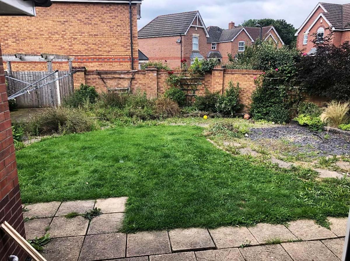 Before artificial grass installed