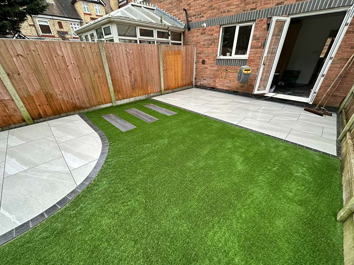 Premium 5M grass install by Kidderminster Fencing and Landscapes