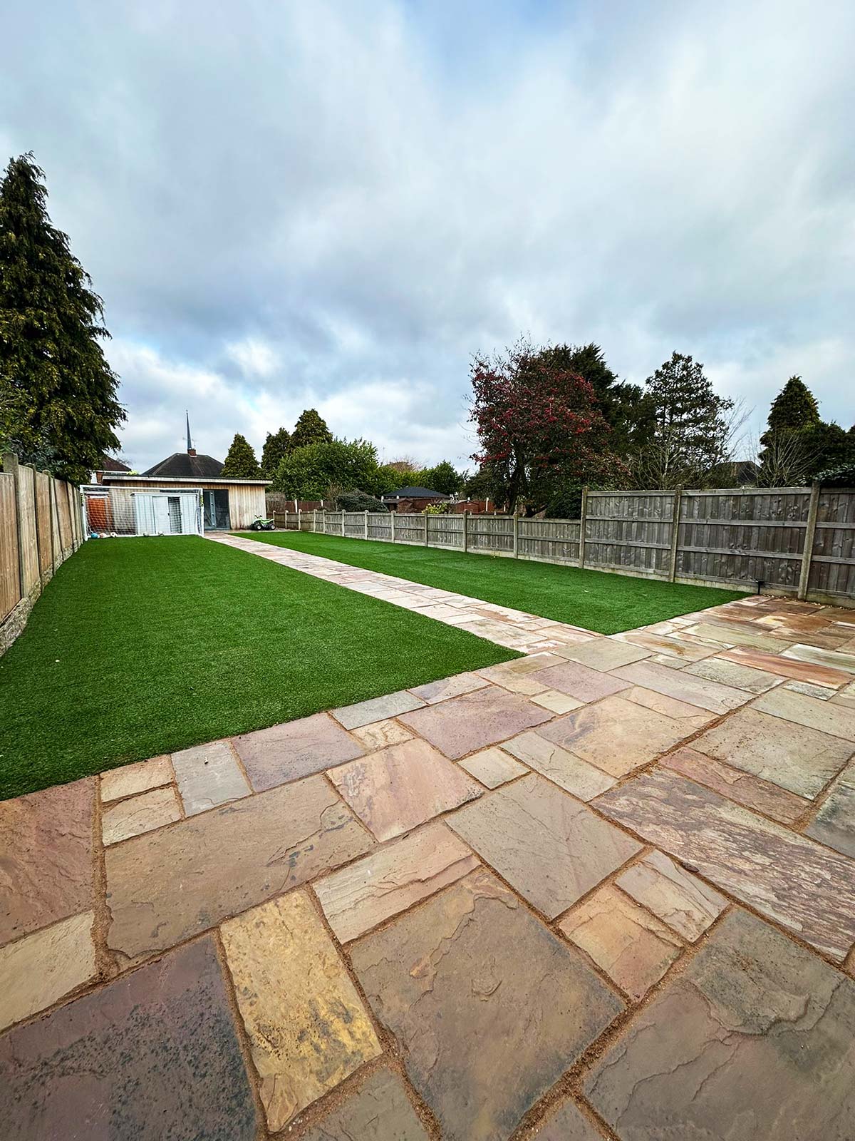 Quickgrass Ludlow 30 artificial lawn installation by GBM Co Ltd