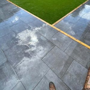 Patio and artificial grass