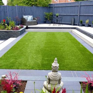 Artificial turf and paving