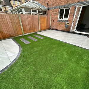 Artificial lawn installation completed